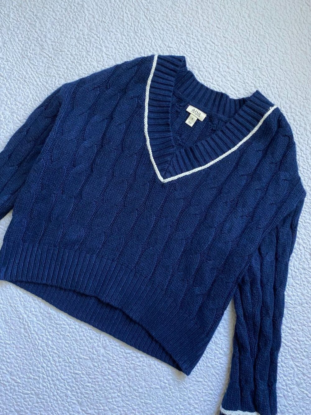 Navy Blue V Neck Sweater
